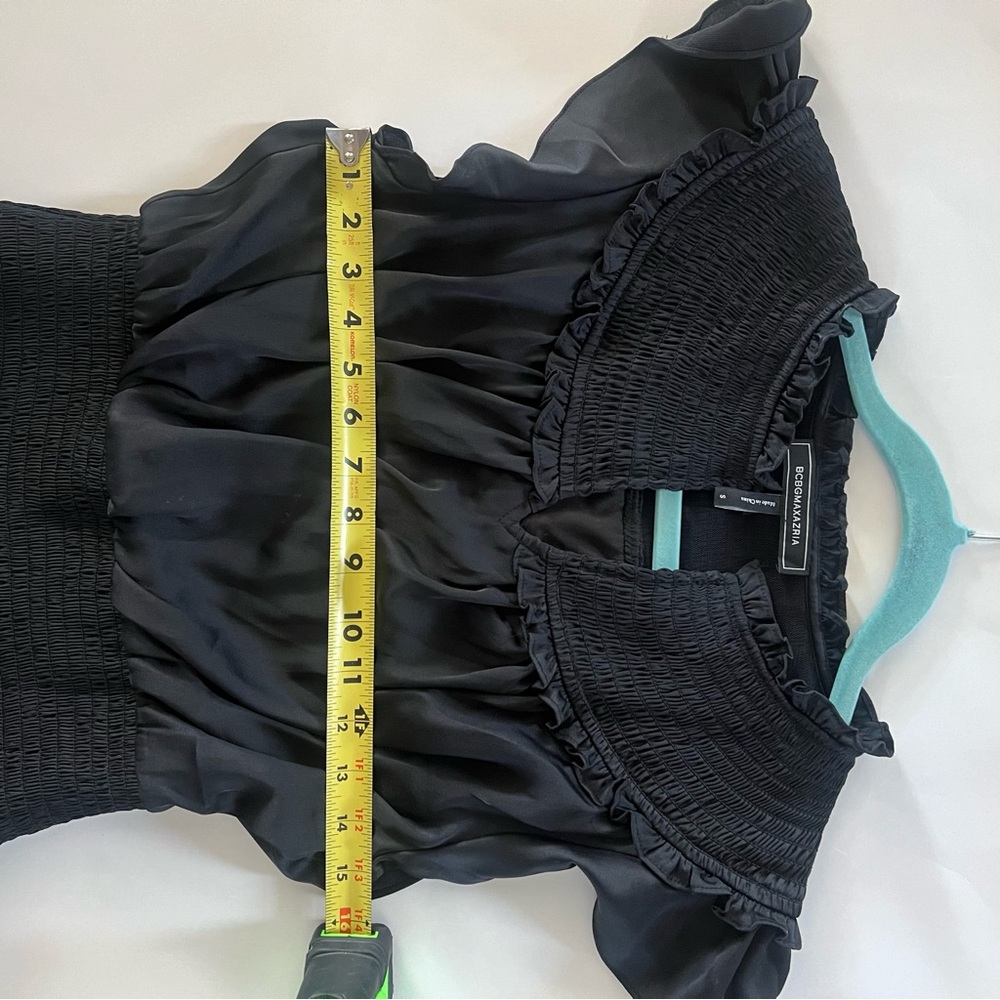 Bcbgmaxazria tired ruffle dress small - Picture 10 of 12